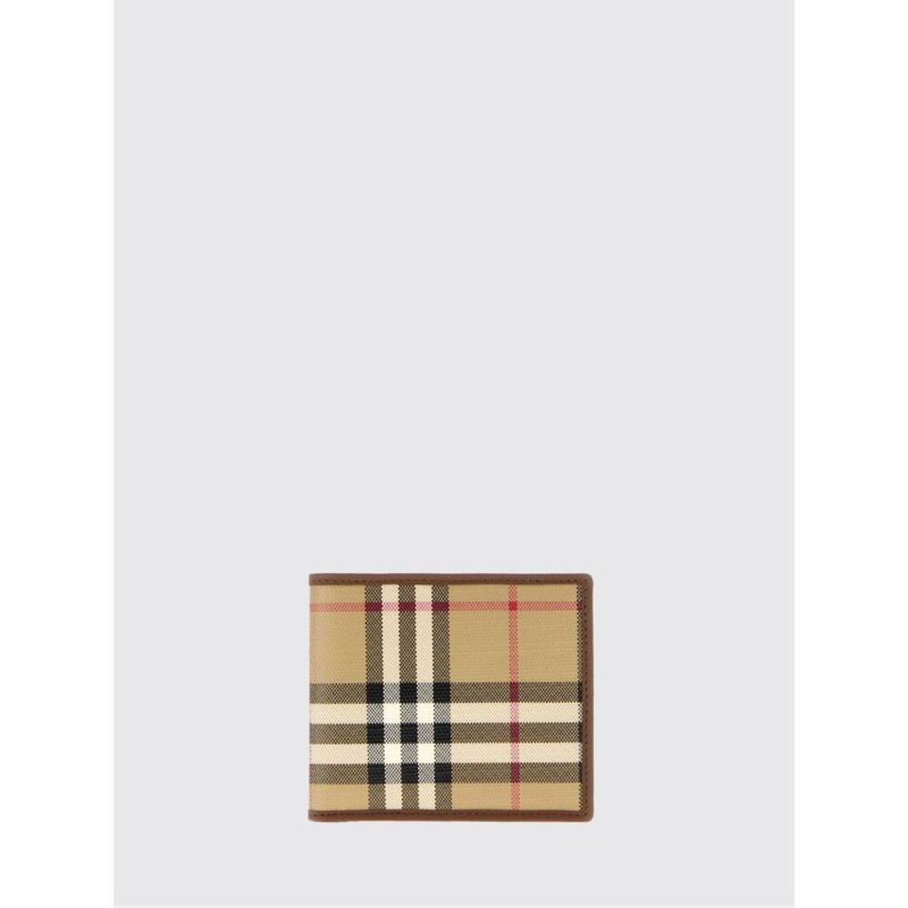 Burberry Men Vintage Check And Calf Leather Bifold Wallet Burberry